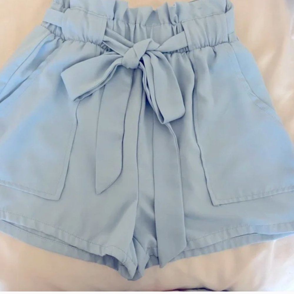 Light Blue Paper Bag Cute Shorts Size  Small